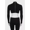 Black high neck top