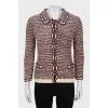 Knitted set of a T-shirt and a cardigan