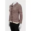 Knitted set of a T-shirt and a cardigan