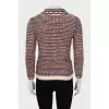 Knitted set of a T-shirt and a cardigan