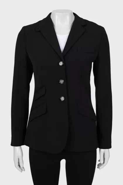 Black fitted wool jacket