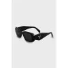 Rectangular sunglasses with brand logo