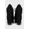 Suede lace-up ankle boots