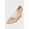 Patent leather stiletto heels