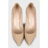 Patent leather stiletto heels
