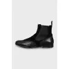 Men's chelsea boots in suede and leather