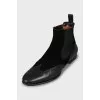 Men's chelsea boots in suede and leather