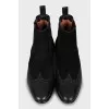 Men's chelsea boots in suede and leather