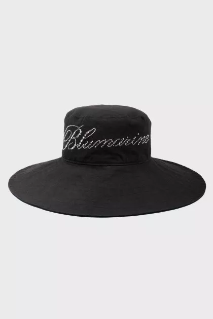 Panama Blumarine with a logo of rhinestones