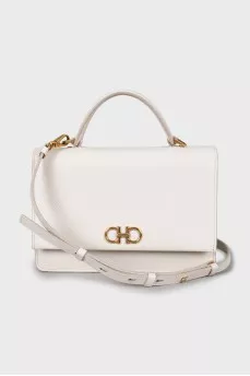 Leather crossbody bag with logo