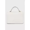Leather crossbody bag with logo