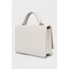 Leather crossbody bag with logo