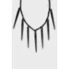 Black necklace with long spikes