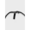 Black necklace with long spikes