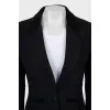 Fitted jacket with velour inserts
