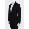 Fitted jacket with velour inserts