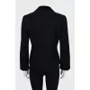 Fitted jacket with velour inserts
