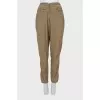 Tapered khaki trousers