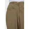 Tapered khaki trousers