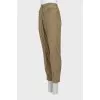 Tapered khaki trousers