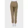 Tapered khaki trousers
