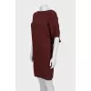 Dress with V-neck on the back