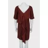 Dress with V-neck on the back