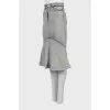 Gray denim skirt