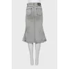 Gray denim skirt