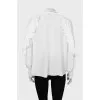 Loose fit blouse with frills