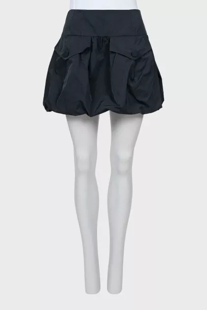 Fitted skirt in dark blue