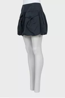 Fitted skirt in dark blue