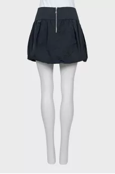 Fitted skirt in dark blue