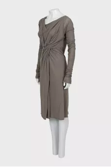 Gray dress with long sleeves