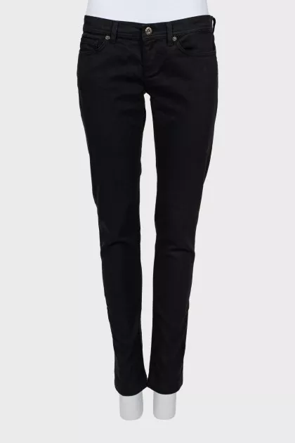 Black low rise skinny jeans