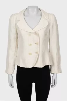 Double-breasted jacket in beige