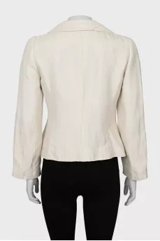 Double-breasted jacket in beige
