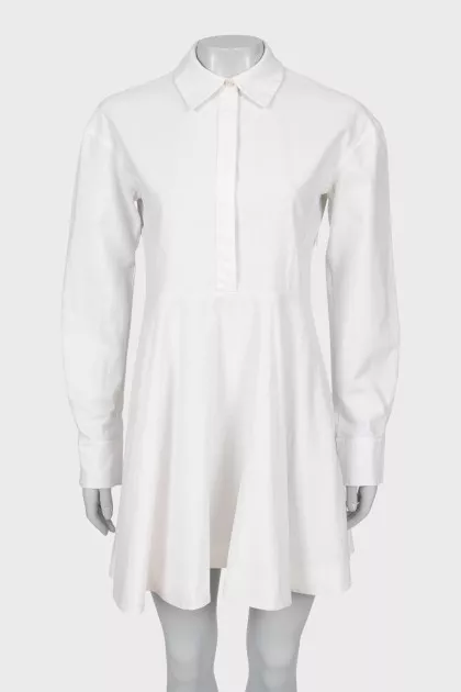 White dress with long sleeves