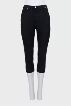 Укороченные черные джинсы skinny fit