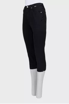 Укороченные черные джинсы skinny fit
