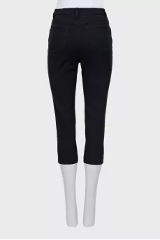 Укороченные черные джинсы skinny fit