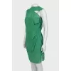 Green asymmetrical dress