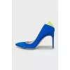 Two-tone high heel shoes