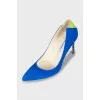 Two-tone high heel shoes