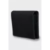 Textile wallet with brand logo