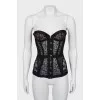 Lace corset with tag