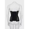 Lace corset with tag
