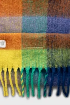 Checkered scarf in a combination of colors