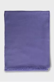 Purple scarf made of wool and silk