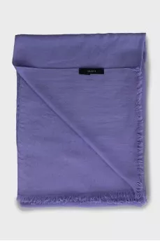 Purple scarf made of wool and silk